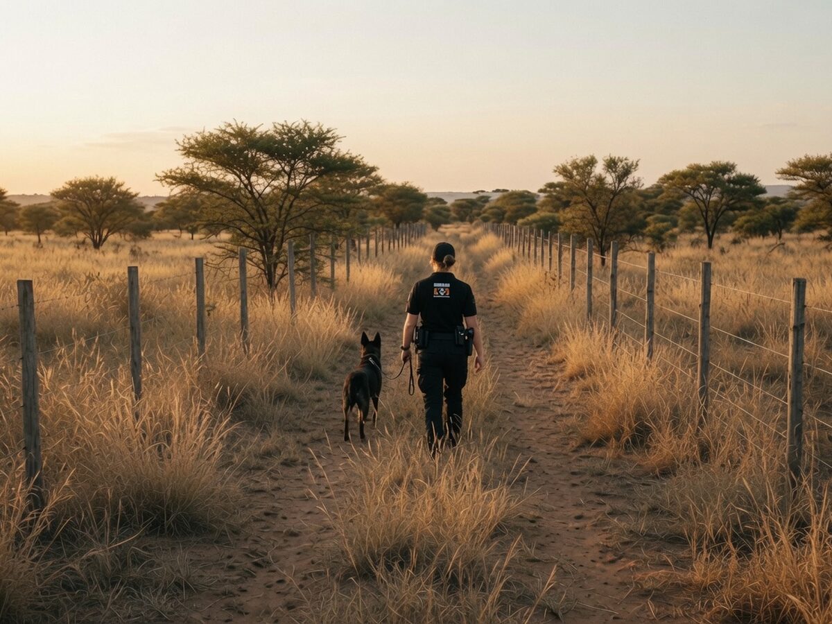 A patrol K9 working alongside its handler